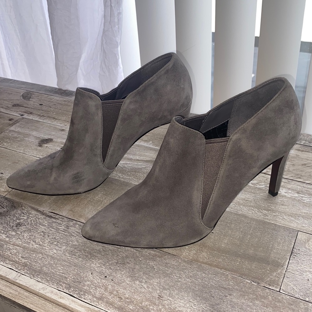 Cole Haan gray suede heels